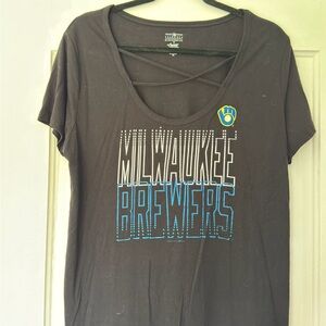 Milwaukee Brewers Women's Black T-Shirt